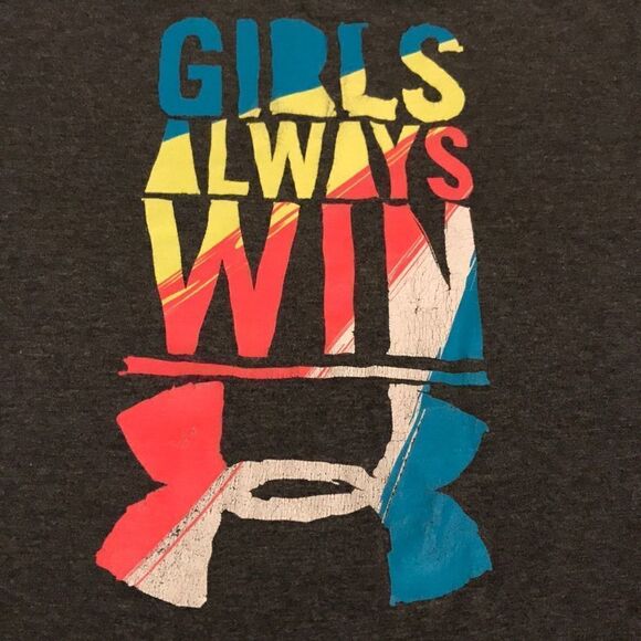 Under Armour “Girls Aways Win” Grey Tee - Size YSM - Picture 1 of 5